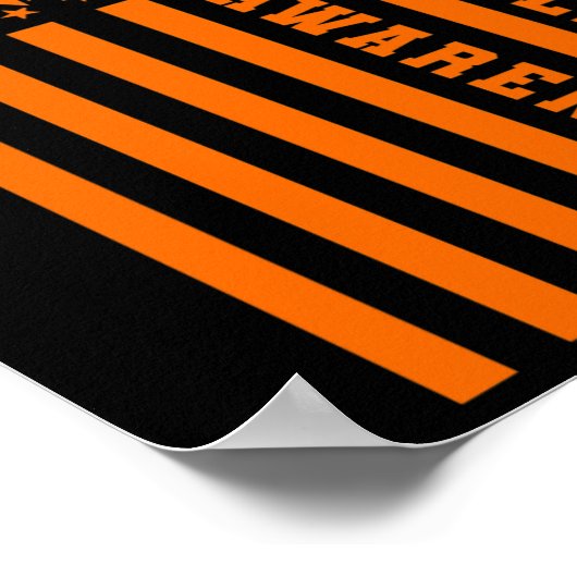 Poster Sclérose Ms Awareness Patriotique Usa American Fla (Coin)