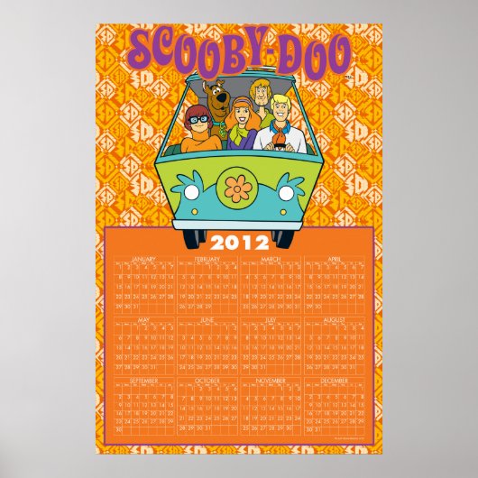 Poster Scooby-Doo La Machine Mystère Calendrier 2012 (Devant)