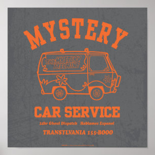 Poster Scooby-Doo "Mystery Car Service" Graphique