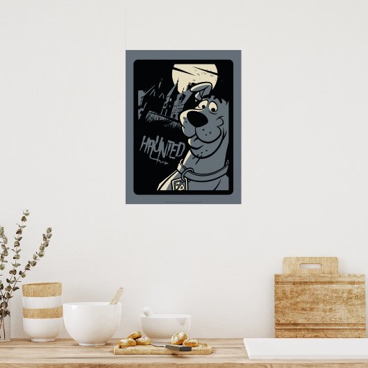Poster Scooby-Doo Noir Haunted Mansion Graphisme (Cuisine)