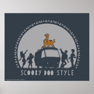 Poster Scooby Doo Style Tribal Van Silhouette