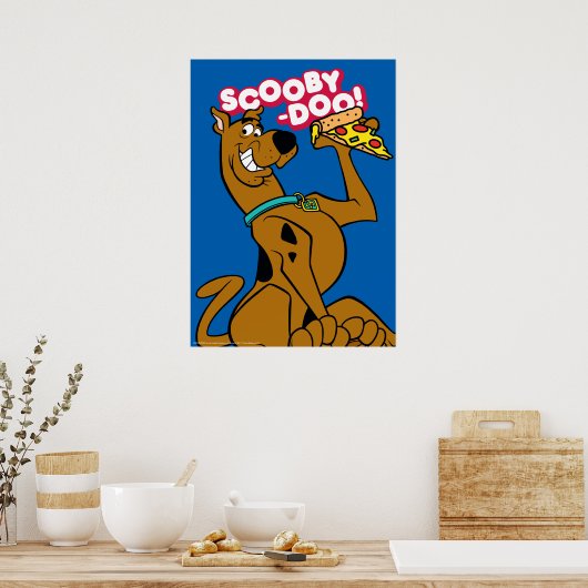 Poster Scooby-Doo With Pizza Slice (Cuisine)