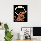 Poster Scooby-Doo "Yikes !" Ombre vampire (Bureau à domicile)