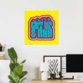 Poster Scooby et le graphique "Get Up & Run" (Bureau à domicile)
