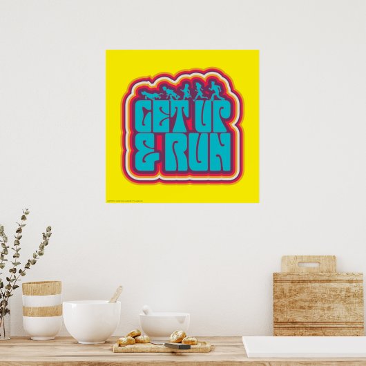 Poster Scooby et le graphique "Get Up & Run" (Cuisine)