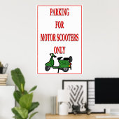 Poster Scooter à moteur PArking (Bureau à domicile)