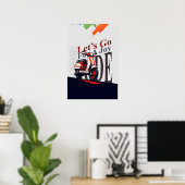 Poster Scooter Allons-y (Bureau à domicile)