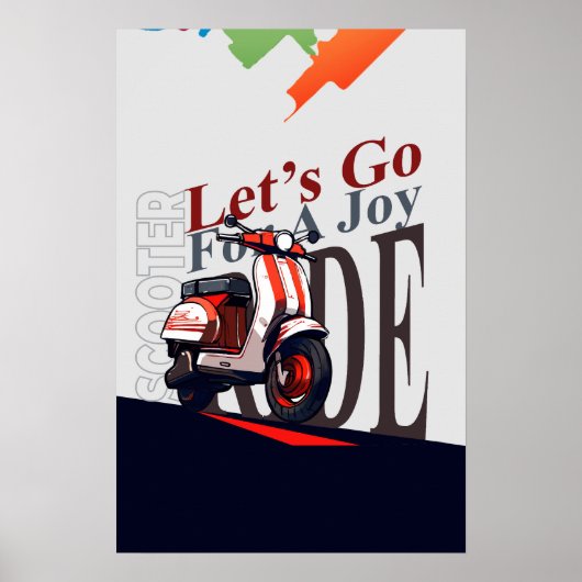 Poster Scooter Allons-y (Devant)