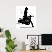 Poster Scooter fille (Bureau à domicile)