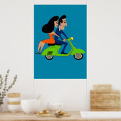 Poster Scooter Girl, ajouter du texte (Cuisine)