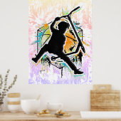 Poster Scooter Retro - Stuntscooter - Kick Stunt Scooter (Cuisine)