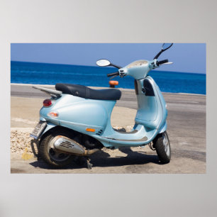 Poster Scooter sur la plage   Ephesus, Turquie