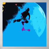 Poster Scootering spatial - Stunt Scooter Boy (Devant)
