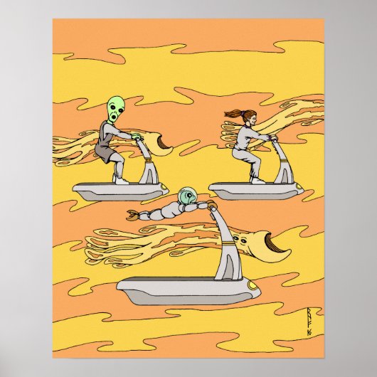 Poster Scootering with the Wind Riders (Devant)