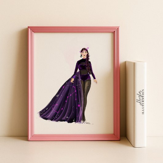 Poster Scorpio Astrology Art | Celestial Zodiac Illustrat