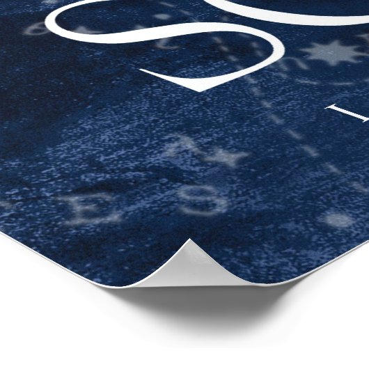 Poster Scorpio avec nom, signe étoile zodiac (Coin)