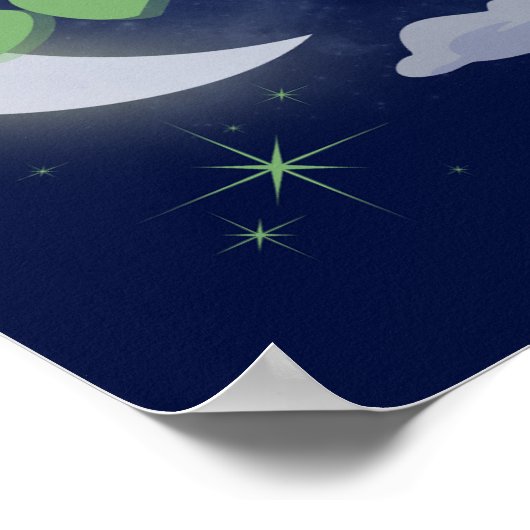 Poster Scorpio Céleste Lune Nuage Étoiles Astrologie Art (Coin)