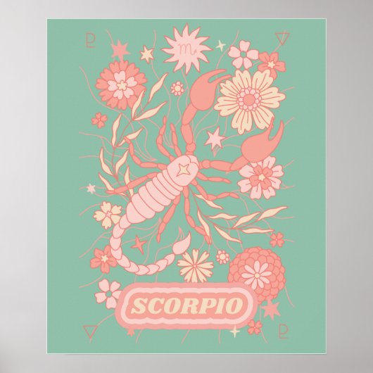 Poster Scorpio Celestial Zodiac Pastel Dreams Wall Arts (Devant)