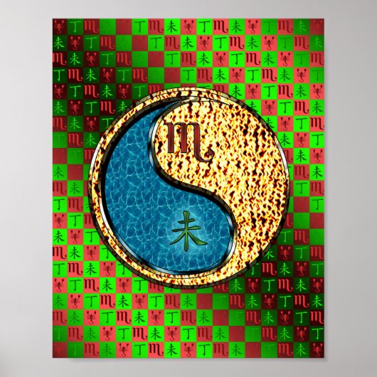 Poster Scorpio & Chèvre de feu (Devant)