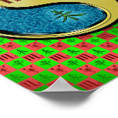 Poster Scorpio & Chèvre métallique (Coin)