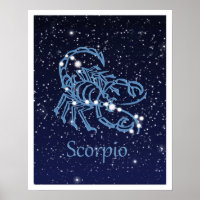 Scorpio Constellation et signe Zodiaque avec étoil