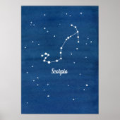 Poster Scorpio Constellation Night Sky (Devant)