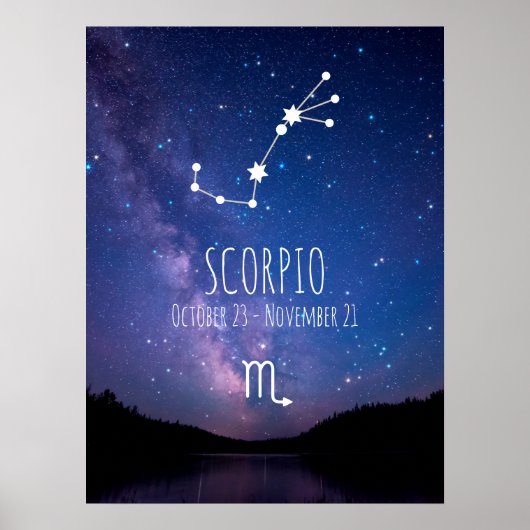 Poster Scorpio | Constellation Zodiaque personnalisée (Devant)