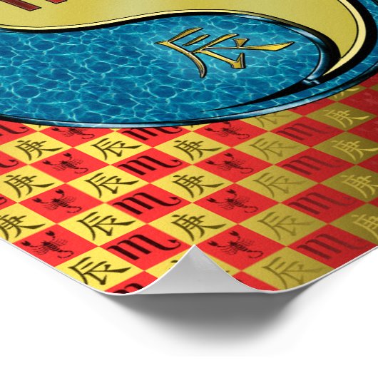 Poster Scorpio & Dragon Métal (Coin)