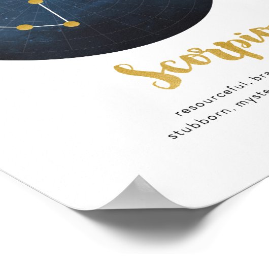 Poster Scorpio en étoile (Coin)