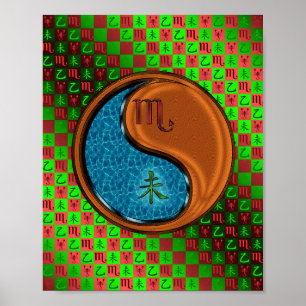 Poster Scorpio et chèvre de bois