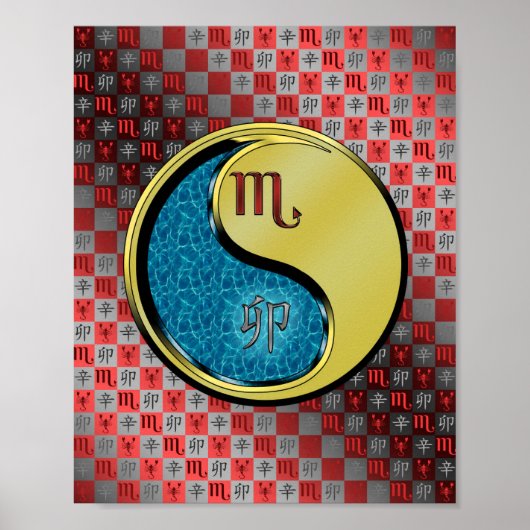 Poster Scorpio et lapin métallique (Devant)