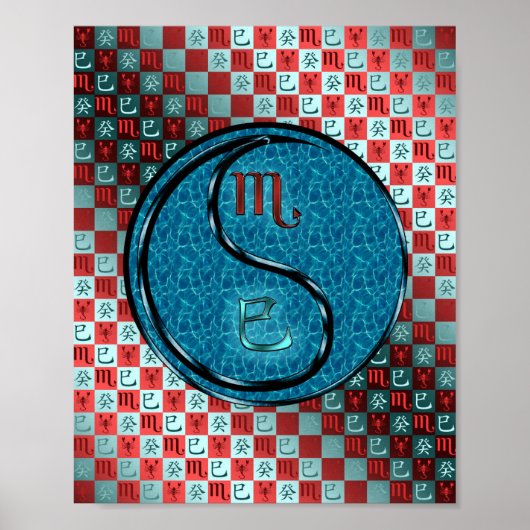 Poster Scorpio et serpent d'eau (Devant)