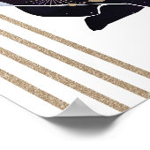 Poster Scorpio Feminine Purple Gold Zodiac Design (Coin)