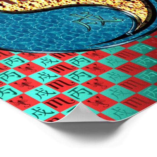 Poster Scorpio & Fire Dog (Coin)