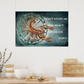 Poster SCORPIO : Ne m'étudiez pas Vous ne serez pas diplô (Cuisine)