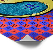 Poster Scorpio & Ox métallique (Coin)