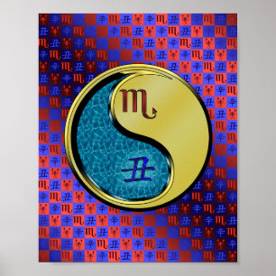 Poster Scorpio & Ox métallique