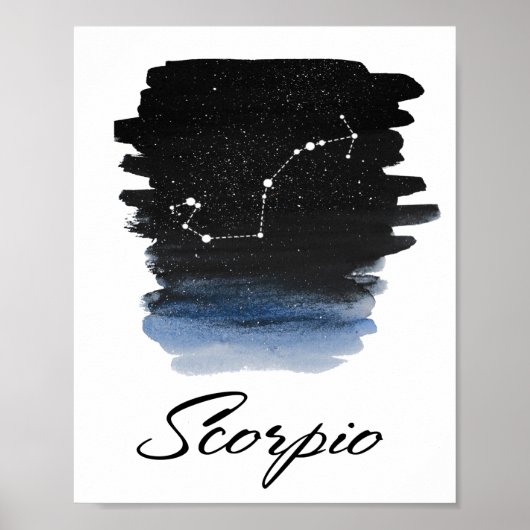 Poster Scorpio Symbole astrologique (Devant)