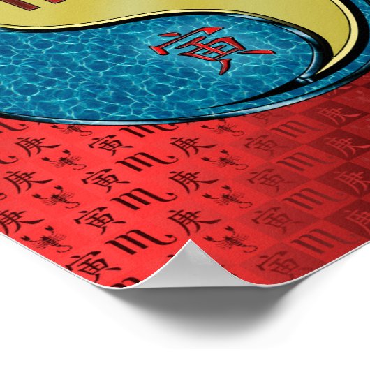 Poster Scorpio & Tiger Métal (Coin)