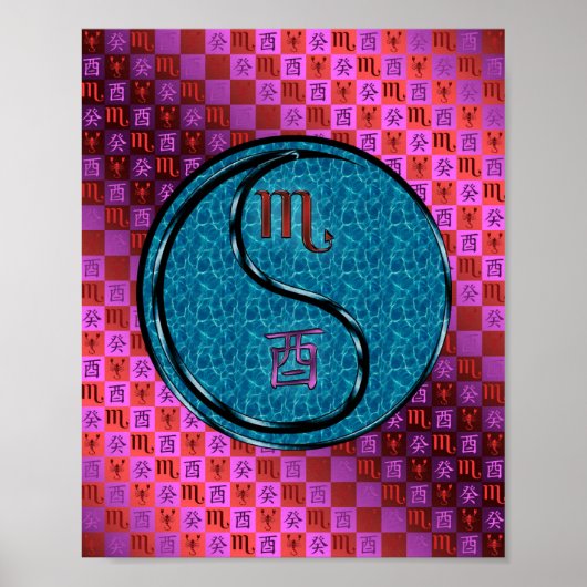 Poster Scorpio & Water Rooster (Devant)