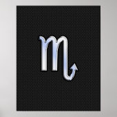 Poster Scorpio Zodiac chrome comme Signe peau de serpent  (Devant)