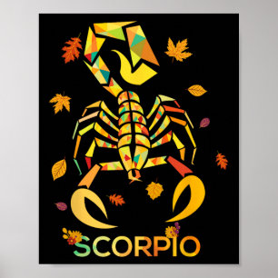 Poster Scorpio Zodiac Fall Scorpion Anniversaire