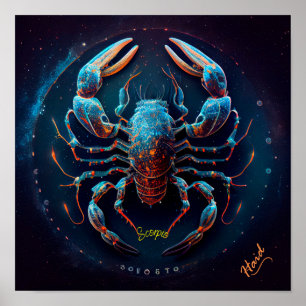 Poster Scorpio Zodiac Sign - AI