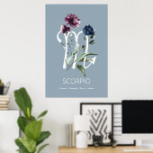 Poster Scorpio Zodiac Star Sign Art Print (Bureau à domicile)
