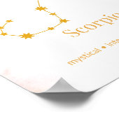 Poster Scorpion Or Zodiaque Mural – Constellation Céleste (Coin)