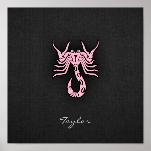 Poster Scorpion rose clair (Devant)