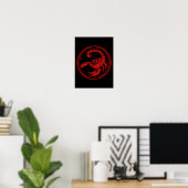 Poster Scorpion rouge Astrologie Scorpion SIGNE Zodiaque (Bureau à domicile)