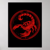 Poster Scorpion rouge Astrologie Scorpion SIGNE Zodiaque (Devant)