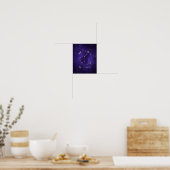 Poster Scorpion violet zodiaque | Horoscope d'astrologie  (Cuisine)