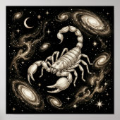 Poster Scorpion Zodiaque Céleste Astrologie (Devant)